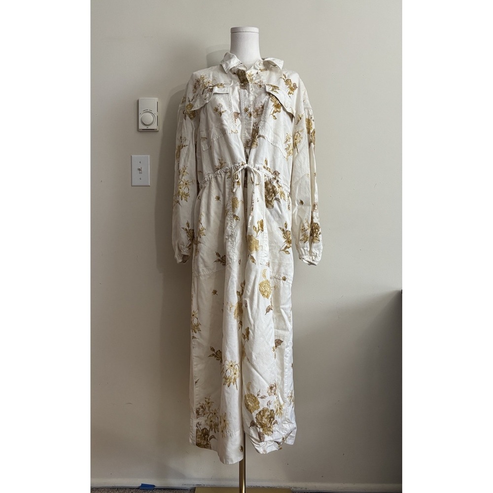 Woolrich Long Length Midi Dress Floral Boho Casual Outdoor Medium Oversized